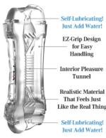 Pdx Extreme Wet Pussies Super Flip a Pussy Over Self-Lubricating Stroker - Frosted - Image 5