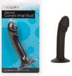 Silicone Curved Anal Stud - Black - Image 9