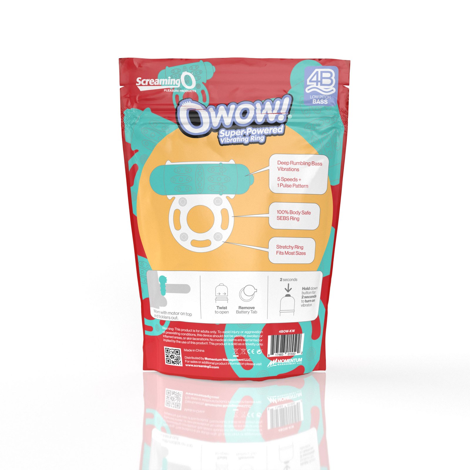 Screaming O 4b - Owow Super Powered Vibrating Ring - Kiwi image 0 Screaming O 4b - Owow Super Powered Vibrating Ring - Kiwi - Image 1