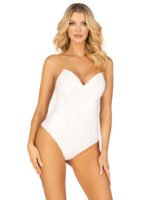 Vinyl Bodysuit - Large - White - Image 2