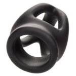 Alpha Liquid Silicone Dual Cage and Ring - Black Ring - Black - Image 5