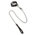 Euphoria Collection Collar With Chain Leash - Black - Image 4