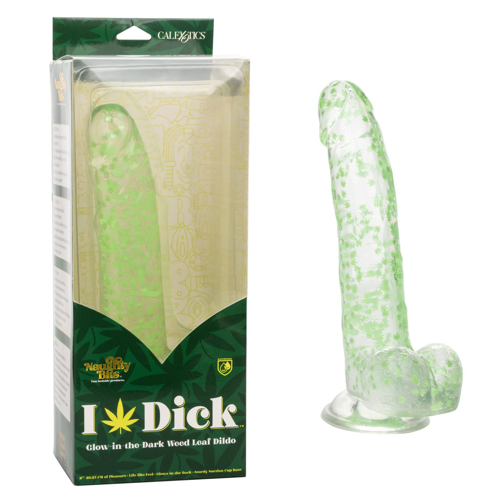 Naughty Bits I Leaf Dick Glow-in-the-Dark Weed Leaf Dildo - Glow in the Dark image 0 Naughty Bits I Leaf Dick Glow-in-the-Dark Weed Leaf Dildo - Glow in the Dark - Image 1
