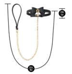 Temptasia Ardor - Collar and Leash - Black With Bow - Image 3