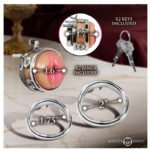 Pussy Boy Metal Chastity Cage - Silver - Image 5