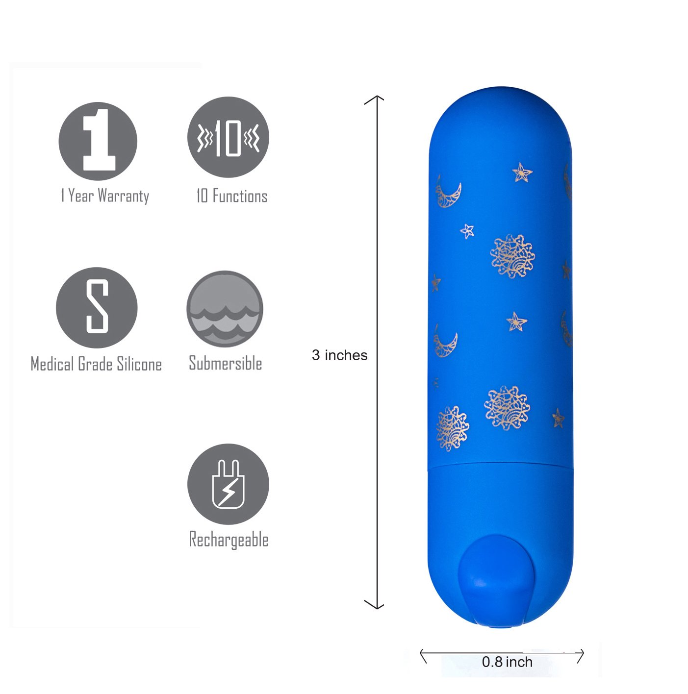 Luna Super Charged Mini Bullet - Blue image 0 Luna Super Charged Mini Bullet - Blue - Image 1