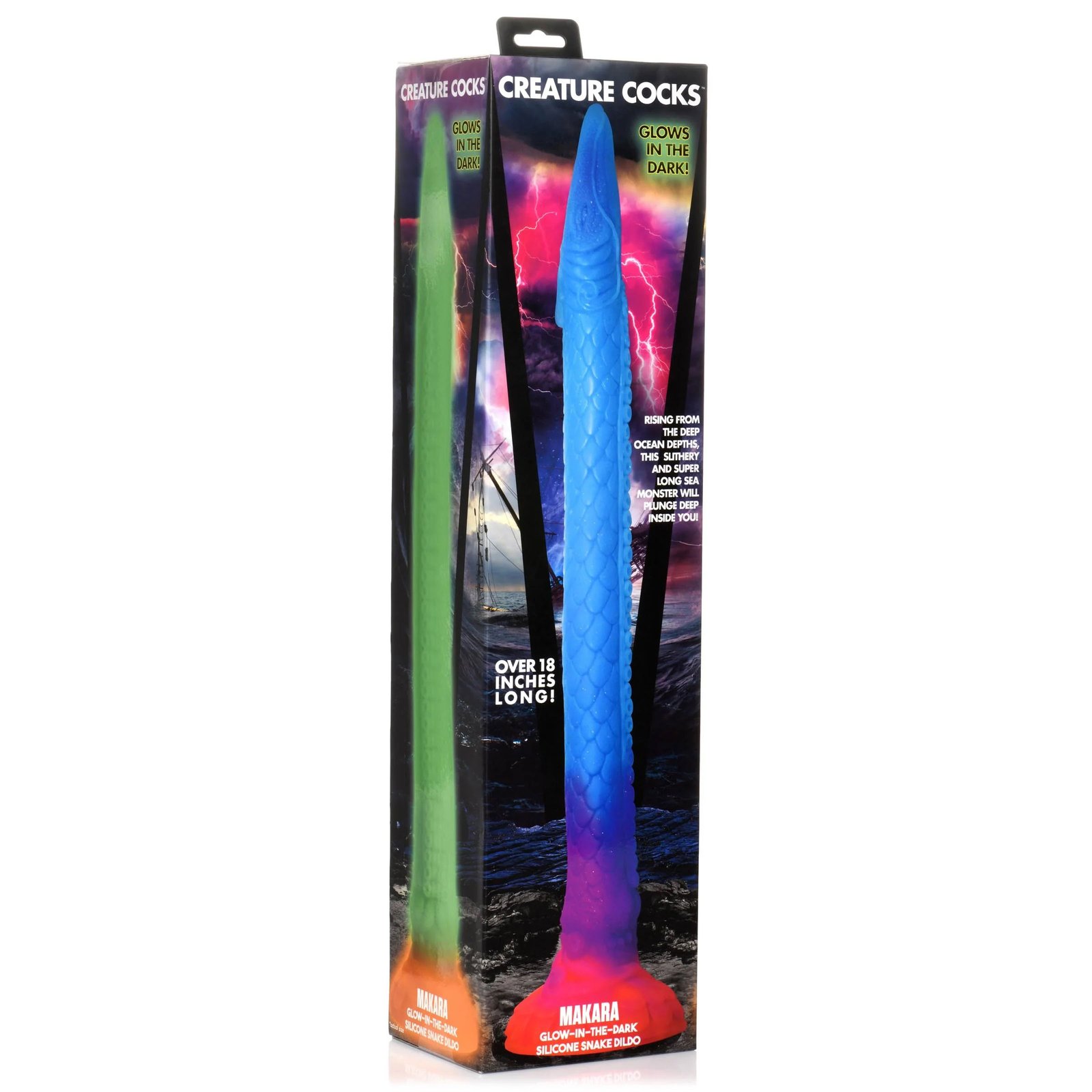 Makara Glow-in-the-Dark Silicone Snake Dildo image 0 Makara Glow-in-the-Dark Silicone Snake Dildo - Image 1