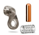 Stay Hard Vibrating Cock Ring Set With Sleeve Textured Sheath - Image 2