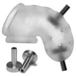 Airlock Electro Air-Lite Vented Chastity With Two 4mm Contacts - Clear Ice - Image 4