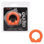 Alpha Liquid Silicone Dual Ball Ring - Orange Orange - Image 4