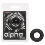 Alpha Liquid Silicone Prolong Medium Ring - Black - Image 7