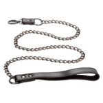Euphoria Collection Collar With Chain Leash - Black - Image 3