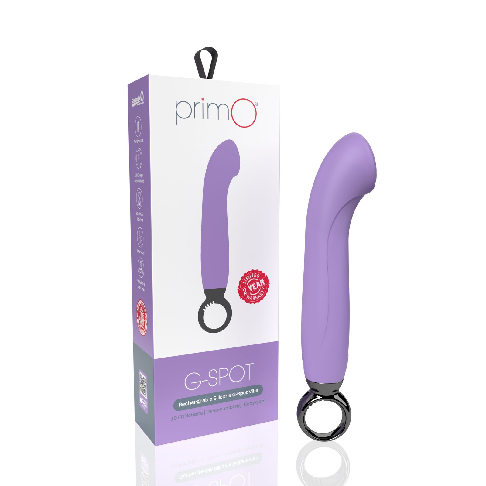 Primo G-Spot Rechargeable Vibrator - Lilac image 0 Primo G-Spot Rechargeable Vibrator - Lilac - Image 1