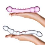 2 Pc Double Pleasure Glass Dildo Set - Pink/clear - Image 4