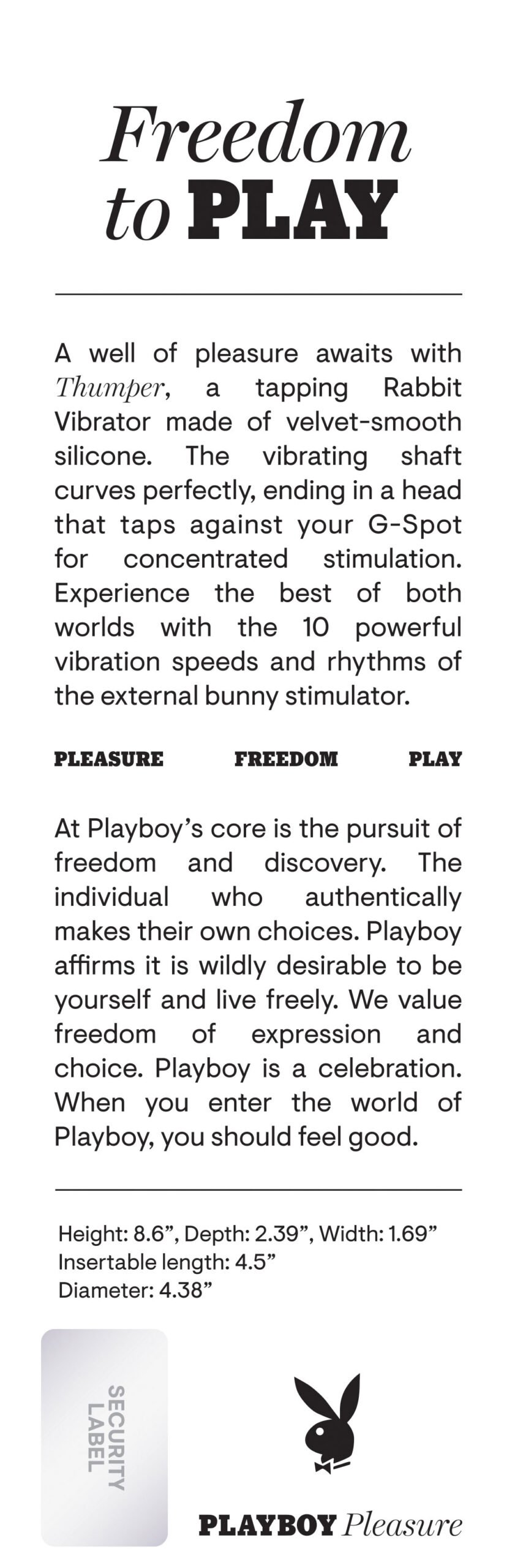 Playboy Pleasure - Thumper - Rabbit Vibrator - Wild Aster image 0 Playboy Pleasure - Thumper - Rabbit Vibrator - Wild Aster - Image 1