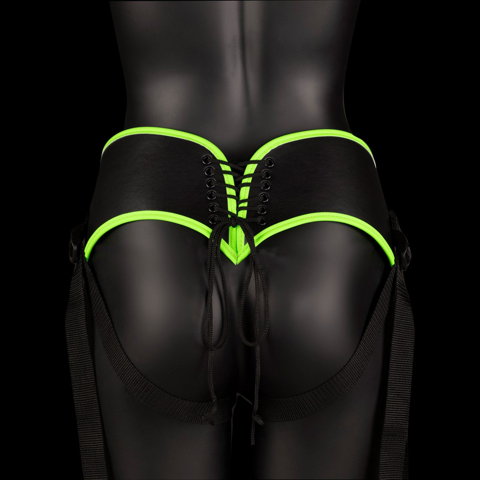 Bonded Leather Strap-on With Silicone Dildo 5.7 Inch - Glow in the Dark image 0 Bonded Leather Strap-on With Silicone Dildo 5.7 Inch - Glow in the Dark - Image 1