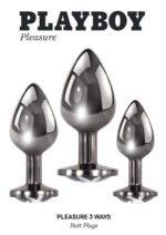Playboy Pleasure - Pleasure 3 Ways - Butt Plug - Hematite - Image 6