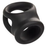 Alpha Liquid Silicone Dual Cage and Ring - Black Ring - Black - Image 2
