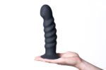 Kendall Silicone Dong Swirled Satin Finish - Black - Image 3