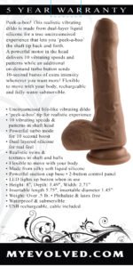 Peek a Boo Vibrating Dildo - Dark - Image 2