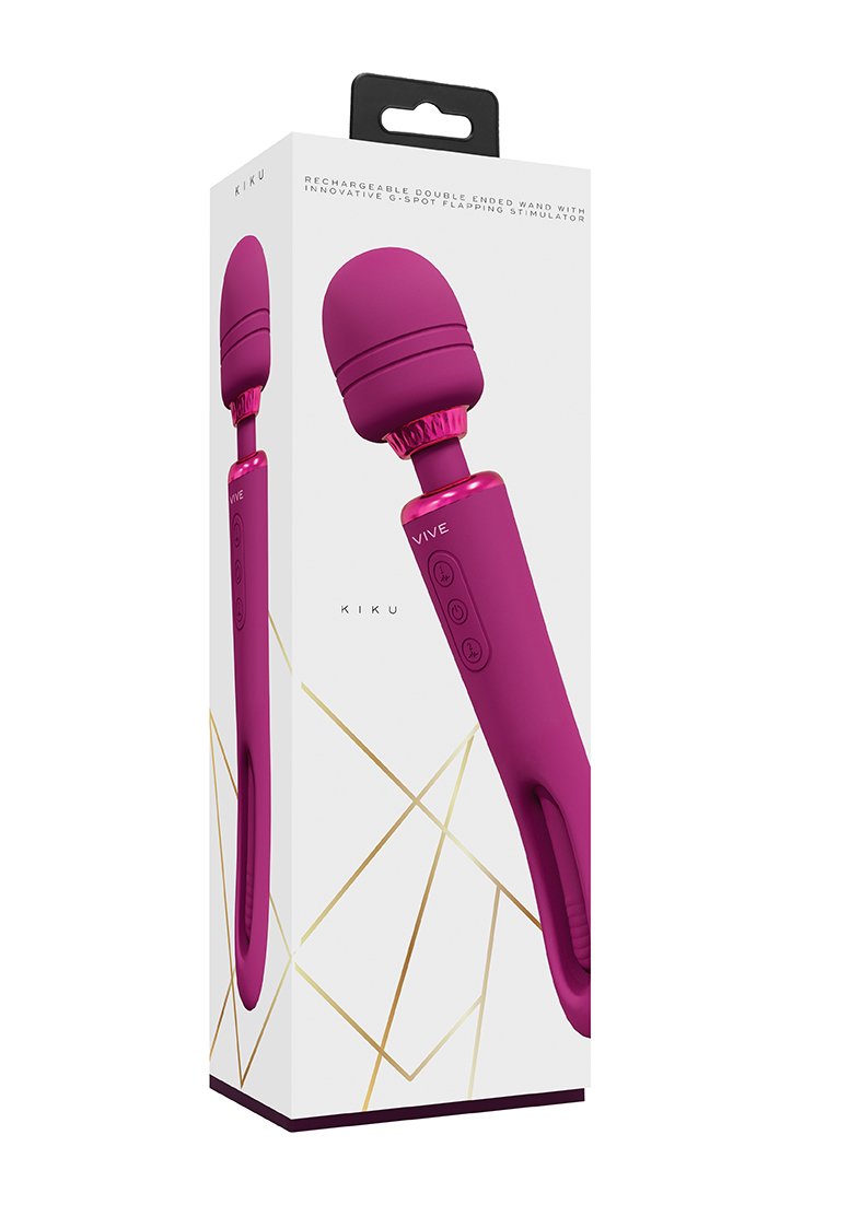 Kiku - Double Wand With G-Spot Flapping - Pink image 0 Kiku - Double Wand With G-Spot Flapping - Pink - Image 1