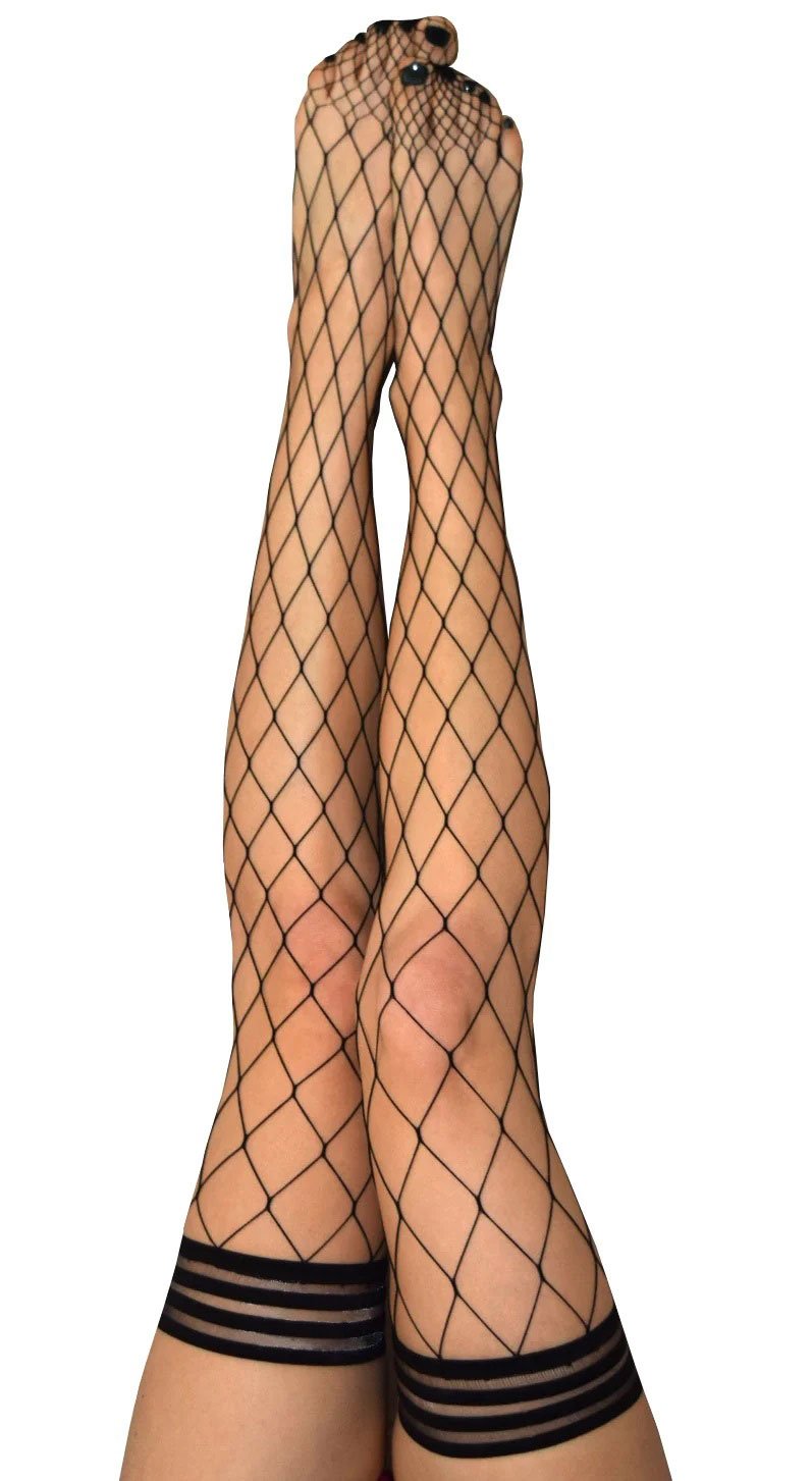 Michelle - Fishnet Thigh High - Size a - Black image 0 Michelle - Fishnet Thigh High - Size a - Black - Image 1