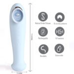 Destiny 15-Function Rechargeable Vibrating - Suction Wand - Blue - Image 3