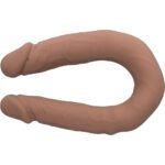 Silicone Studs Bend and Hold Dual Dong 12 Inch - Brown - Image 3