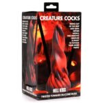 Hell Kiss Twisted Tongues Silicone Dildo - Red - Image 4