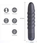 Lola 10 Function Vibrating Twisty Bullet - Black