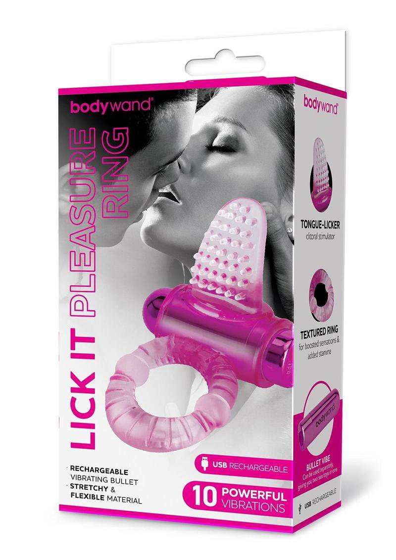 Bodywand Rechargeable Lick It Pleasure Ring - Pink image 0 Bodywand Rechargeable Lick It Pleasure Ring - Pink - Image 1