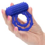 Silicone Rechargeable 10 Bead Maximus Ring - Blue - Image 7