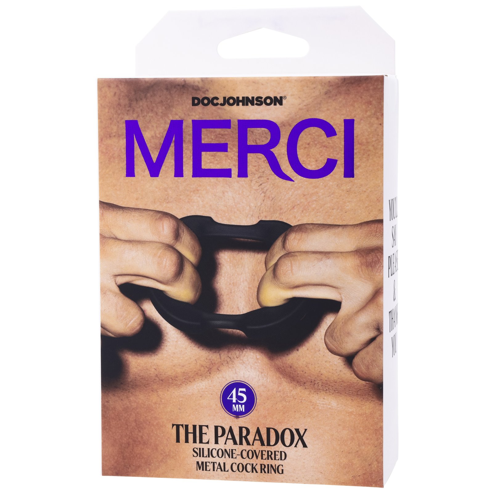 Merci - the Paradox - Silicone Covered Metal Cock Ring - 45mm - Black image 0 Merci - the Paradox - Silicone Covered Metal Cock Ring - 45mm - Black - Image 1