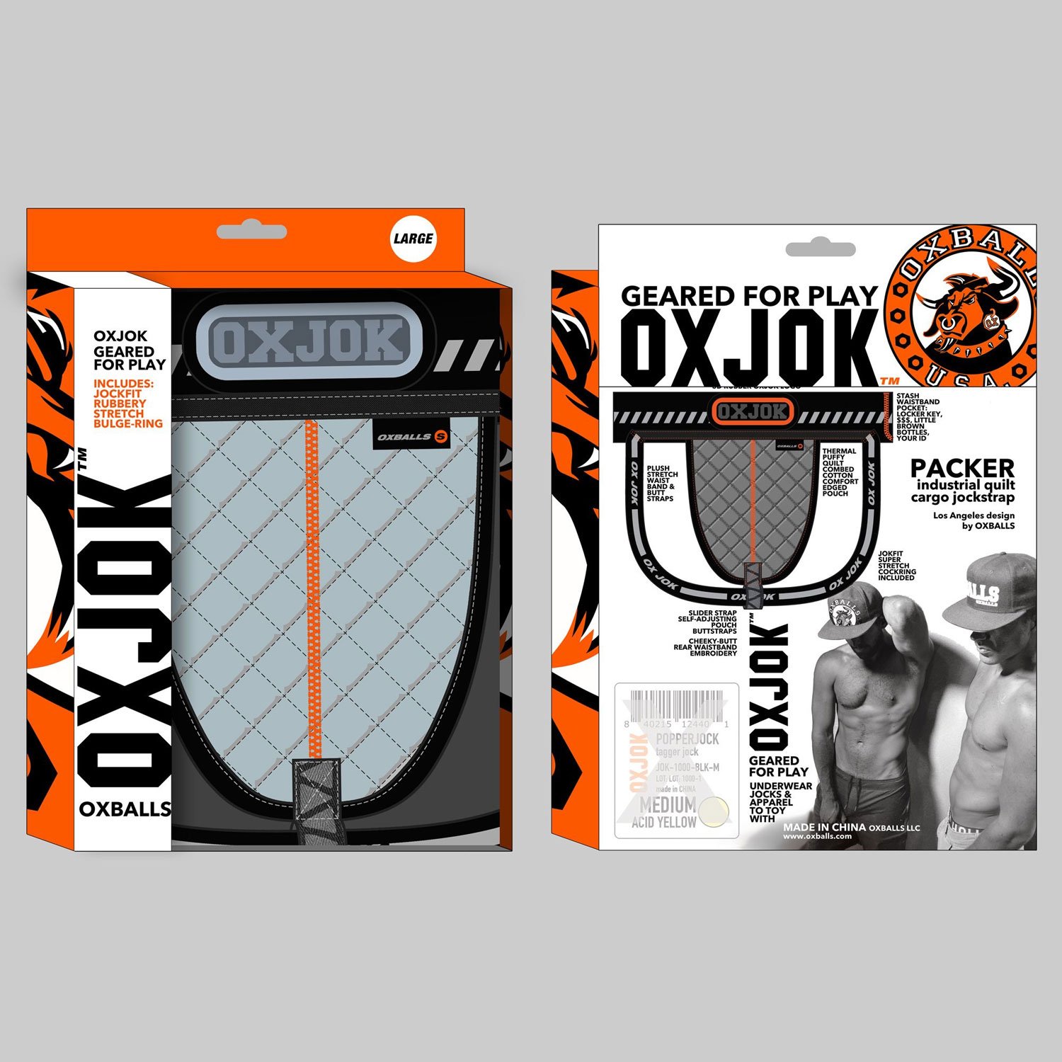 Packer Industrial Quilted Cargo Strapjock Mist Heather Medium image 0 Packer Industrial Quilted Cargo Strapjock Mist Heather Medium - Image 1