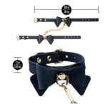 Temptasia Ardor Wrist and Ankle Restraints Black With Bow - Image 3