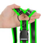 Bonded Leather Buckle Harness - Small/medium - Glow in the Dark - Image 3