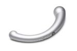 10x Vibra-Crescent Silicone Dual Ended Dildo - Silver - Image 2
