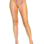 Ombre Rainbow Woven Net Tights - One Size - Rainbow