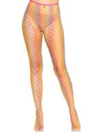 Ombre Rainbow Woven Net Tights - One Size - Rainbow