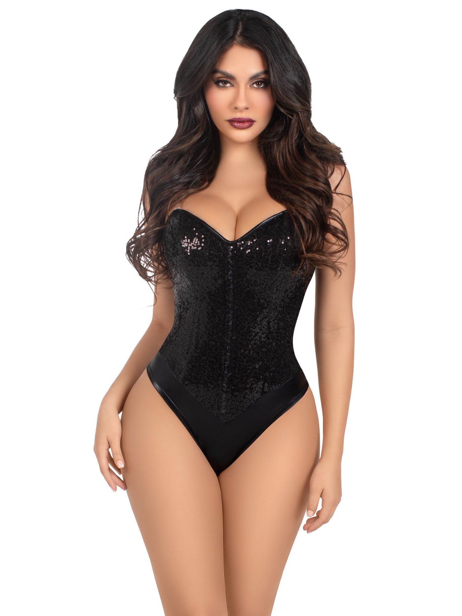 Sequin Bodysuit - Large - Black image 0 Sequin Bodysuit - Large - Black - Image 1