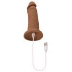 6 Inch Girthy Vibrating Dong - Dark - Image 2