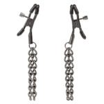 Euphoria Collection Chain Nipple Clamps - Black - Image 4