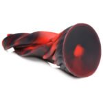 Hell Kiss Twisted Tongues Silicone Dildo - Red - Image 7