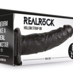 Hollow Strap-on Without Balls 8 Inch - Black