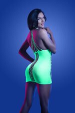 Synthesize Seamless Keyhole Dress - One Size - Neon Green - Image 2