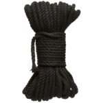 Merci - Bind and Tie - 6mm Hemp Bondage Rope - 50 Feet - Black - Image 2