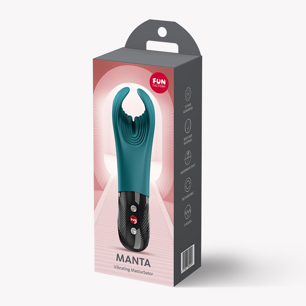 Manta Vibrating Masturbator - Bottle Green image 0 Manta Vibrating Masturbator - Bottle Green - Image 1