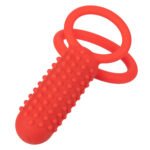 Silicone Rechargeable Vertical Dual Enhancer - Red - Image 10
