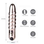 Lola 10 Function Vibrating Twisty Bullet - Rose Gold - Image 2