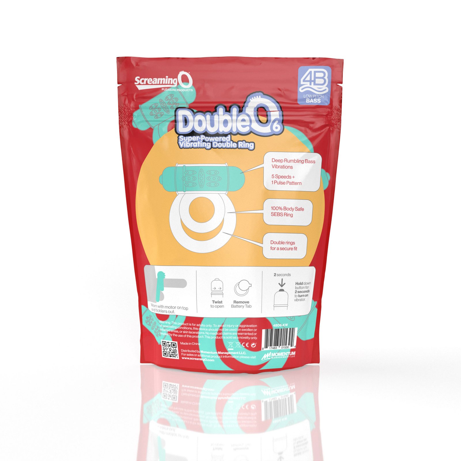 Screaming O 4b - Double O Super Powered Vibrating Double Ring - Kiwi image 0 Screaming O 4b - Double O Super Powered Vibrating Double Ring - Kiwi - Image 1